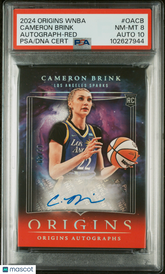 2024 Panini Origins WNBA Cameron Brink #/25 Red Rookie Auto 12/49 PSA 8/10